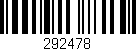 Código de barras (EAN, GTIN, SKU, ISBN): '292478'