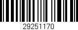 Código de barras (EAN, GTIN, SKU, ISBN): '29251170'