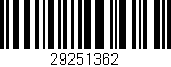 Código de barras (EAN, GTIN, SKU, ISBN): '29251362'