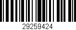 Código de barras (EAN, GTIN, SKU, ISBN): '29259424'