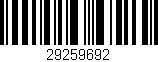 Código de barras (EAN, GTIN, SKU, ISBN): '29259692'