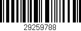 Código de barras (EAN, GTIN, SKU, ISBN): '29259788'