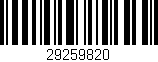 Código de barras (EAN, GTIN, SKU, ISBN): '29259820'
