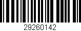 Código de barras (EAN, GTIN, SKU, ISBN): '29260142'