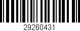 Código de barras (EAN, GTIN, SKU, ISBN): '29260431'