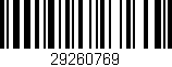 Código de barras (EAN, GTIN, SKU, ISBN): '29260769'