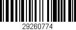 Código de barras (EAN, GTIN, SKU, ISBN): '29260774'