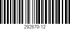 Código de barras (EAN, GTIN, SKU, ISBN): '292670-12'