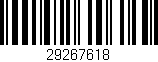 Código de barras (EAN, GTIN, SKU, ISBN): '29267618'