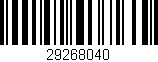 Código de barras (EAN, GTIN, SKU, ISBN): '29268040'