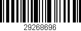 Código de barras (EAN, GTIN, SKU, ISBN): '29268696'
