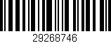 Código de barras (EAN, GTIN, SKU, ISBN): '29268746'
