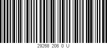 Código de barras (EAN, GTIN, SKU, ISBN): '29268_206_0_U'