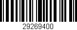 Código de barras (EAN, GTIN, SKU, ISBN): '29269400'