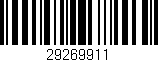 Código de barras (EAN, GTIN, SKU, ISBN): '29269911'