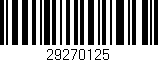 Código de barras (EAN, GTIN, SKU, ISBN): '29270125'