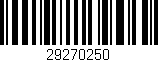 Código de barras (EAN, GTIN, SKU, ISBN): '29270250'