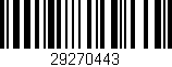 Código de barras (EAN, GTIN, SKU, ISBN): '29270443'
