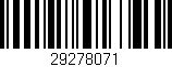 Código de barras (EAN, GTIN, SKU, ISBN): '29278071'