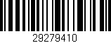 Código de barras (EAN, GTIN, SKU, ISBN): '29279410'