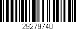 Código de barras (EAN, GTIN, SKU, ISBN): '29279740'