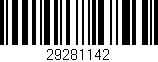 Código de barras (EAN, GTIN, SKU, ISBN): '29281142'