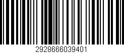 Código de barras (EAN, GTIN, SKU, ISBN): '2928666039401'
