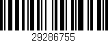 Código de barras (EAN, GTIN, SKU, ISBN): '29286755'