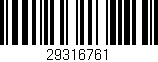 Código de barras (EAN, GTIN, SKU, ISBN): '29316761'