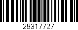 Código de barras (EAN, GTIN, SKU, ISBN): '29317727'