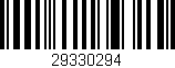 Código de barras (EAN, GTIN, SKU, ISBN): '29330294'