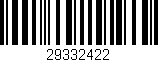 Código de barras (EAN, GTIN, SKU, ISBN): '29332422'