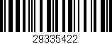 Código de barras (EAN, GTIN, SKU, ISBN): '29335422'
