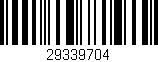 Código de barras (EAN, GTIN, SKU, ISBN): '29339704'