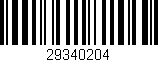 Código de barras (EAN, GTIN, SKU, ISBN): '29340204'