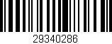 Código de barras (EAN, GTIN, SKU, ISBN): '29340286'