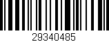 Código de barras (EAN, GTIN, SKU, ISBN): '29340485'
