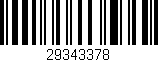 Código de barras (EAN, GTIN, SKU, ISBN): '29343378'