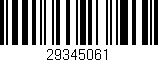 Código de barras (EAN, GTIN, SKU, ISBN): '29345061'