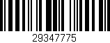 Código de barras (EAN, GTIN, SKU, ISBN): '29347775'
