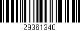 Código de barras (EAN, GTIN, SKU, ISBN): '29361340'