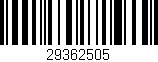 Código de barras (EAN, GTIN, SKU, ISBN): '29362505'