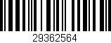 Código de barras (EAN, GTIN, SKU, ISBN): '29362564'