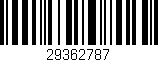 Código de barras (EAN, GTIN, SKU, ISBN): '29362787'