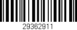 Código de barras (EAN, GTIN, SKU, ISBN): '29362911'