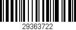 Código de barras (EAN, GTIN, SKU, ISBN): '29363722'