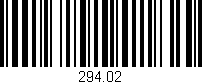 Código de barras (EAN, GTIN, SKU, ISBN): '294.02'