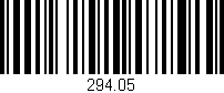 Código de barras (EAN, GTIN, SKU, ISBN): '294.05'