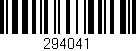 Código de barras (EAN, GTIN, SKU, ISBN): '294041'