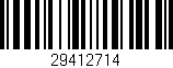 Código de barras (EAN, GTIN, SKU, ISBN): '29412714'
